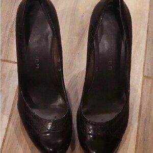 Elegant Black Leather Heels